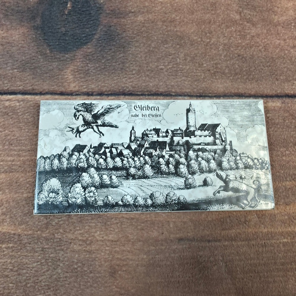 Gail Art Tile Home Decor Black White Excellent Gleiberg Castle Germany Etching